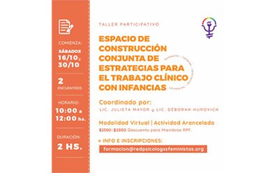 Espacio de construcción conjunta de estrategias para el trabajo clínico con infancias